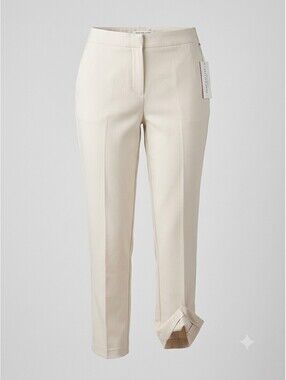 Atelier Luxe Women's 12  Mid-rise Flat Front Straight Leg ankle Pants NWT$110